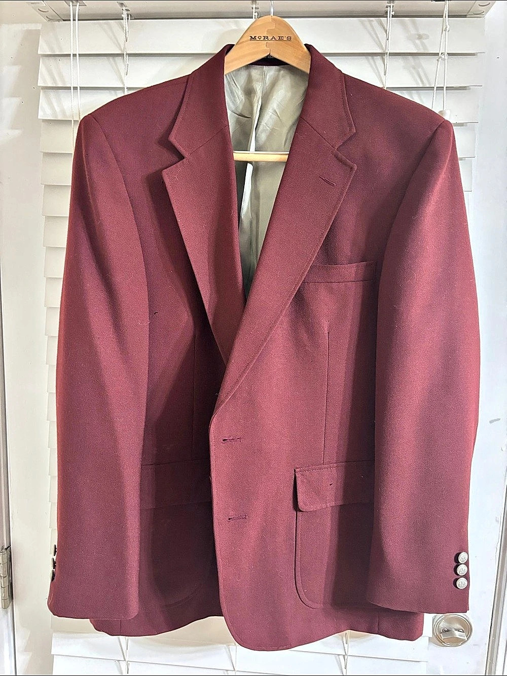 Stafford Men's Sport Coat Burgundy Size 44R